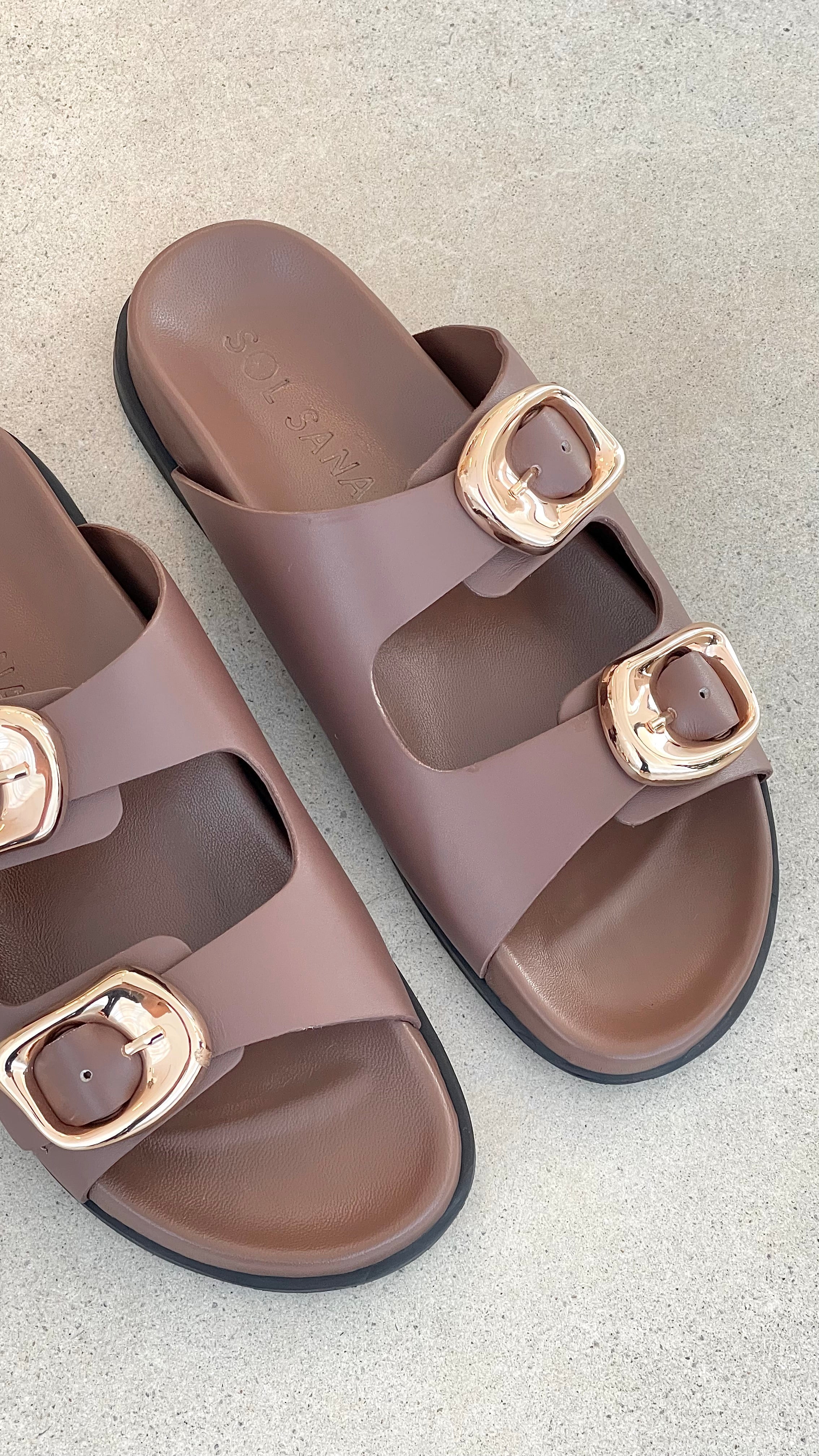 Sol Sana San Jose Footbed - Cocoa / Gold